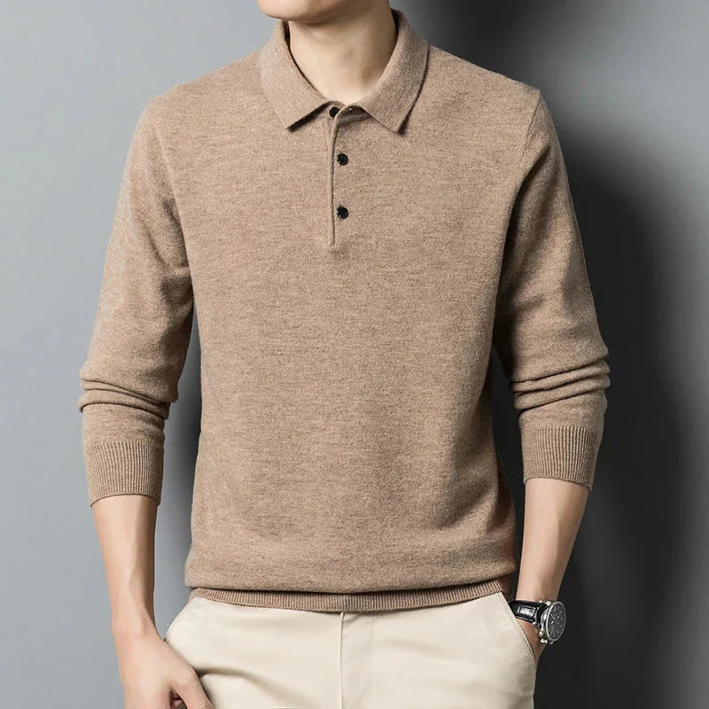 Men’s knit polo sweater – men