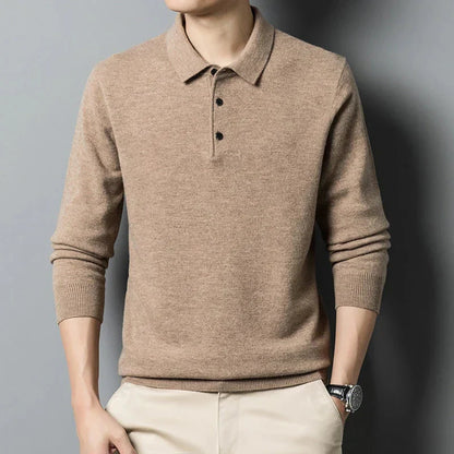 Men’s knit polo sweater – men