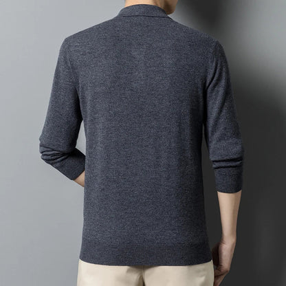 Men’s knit polo sweater – men
