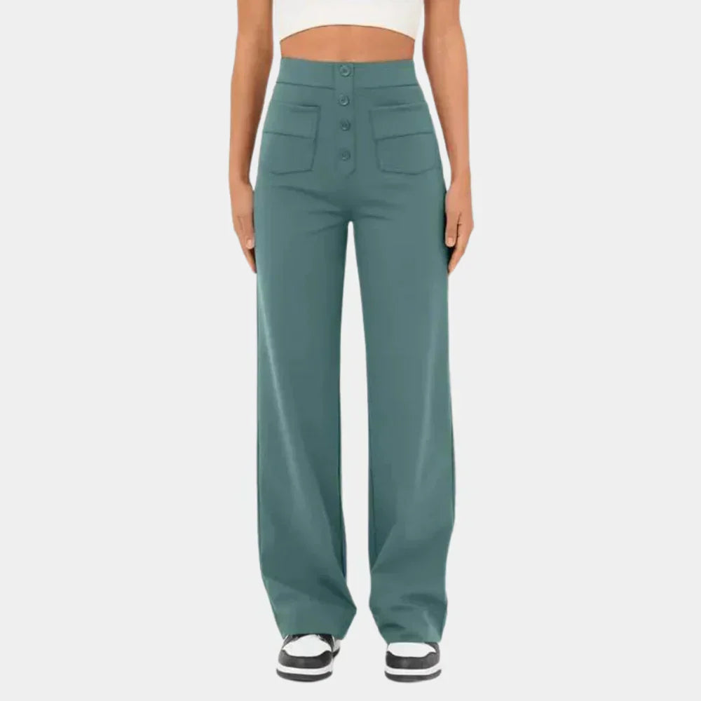 Women’s high-waisted straight-leg trousers – women