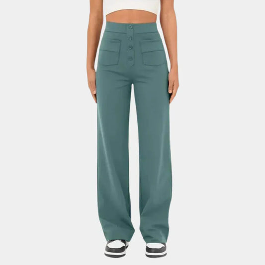 Women’s high-waisted straight-leg trousers – women