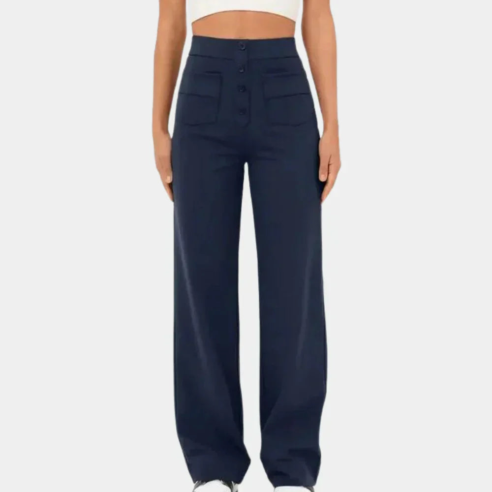 Women’s high-waisted straight-leg trousers – women