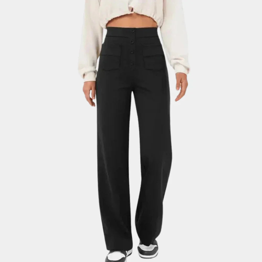 Women’s high-waisted straight-leg trousers – women