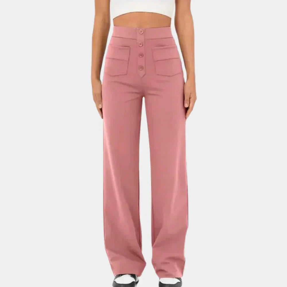 Women’s high-waisted straight-leg trousers – women