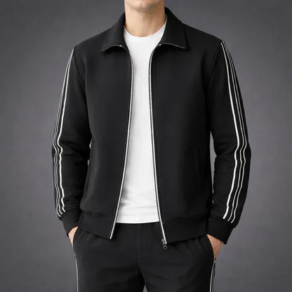 Men's sporty 2-piece set with reflective stripes – men