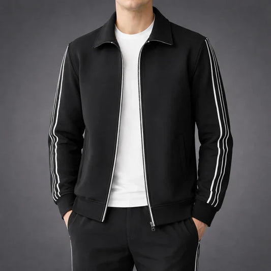 Men's sporty 2-piece set with reflective stripes – men