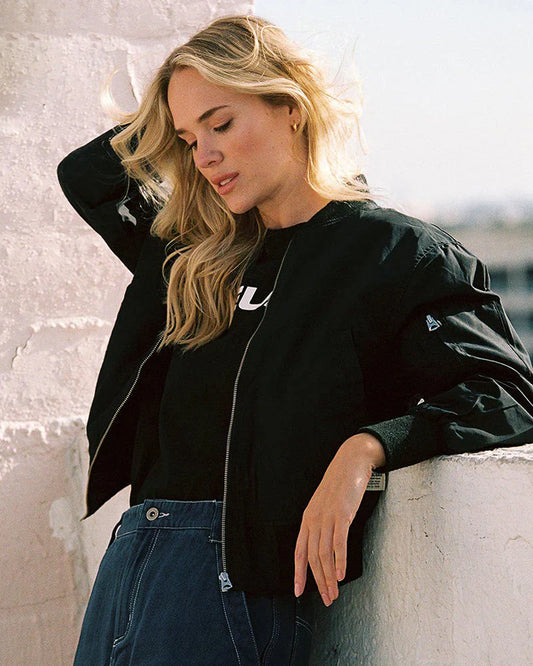 Casual long-sleeve zip jacket – women
