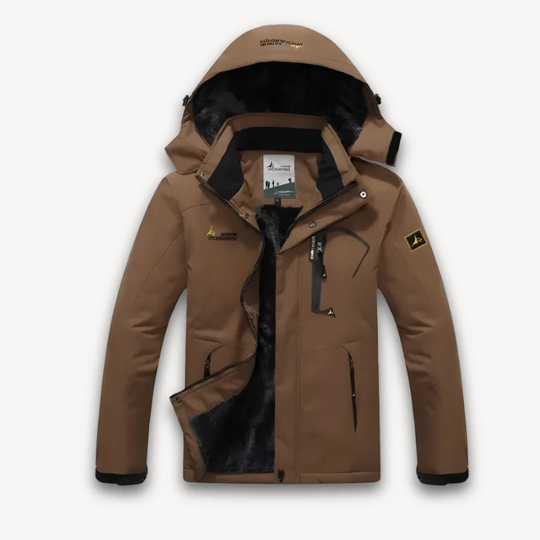 Men's winter jacket, waterproof, lined with fleece