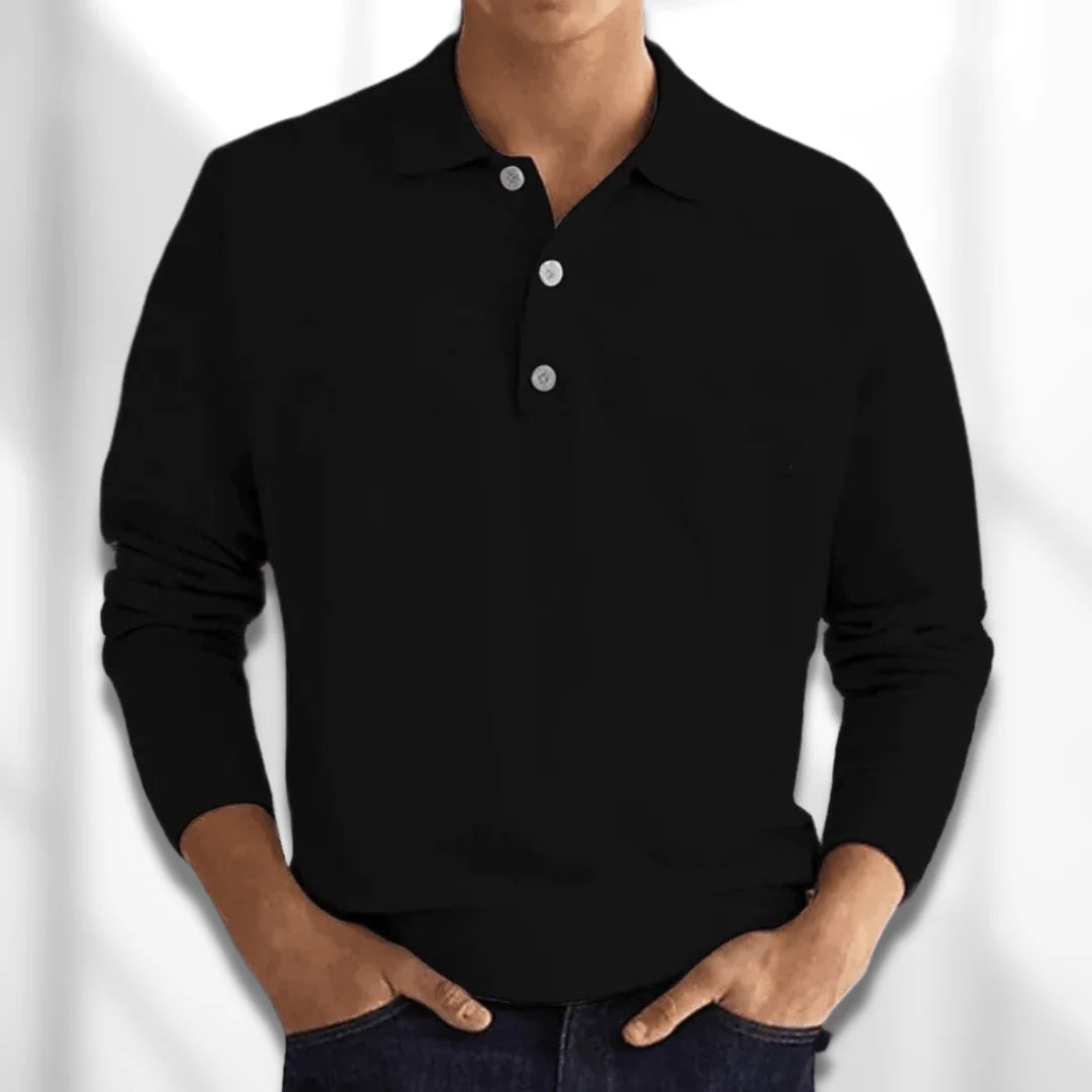 Long sleeve polo sweater