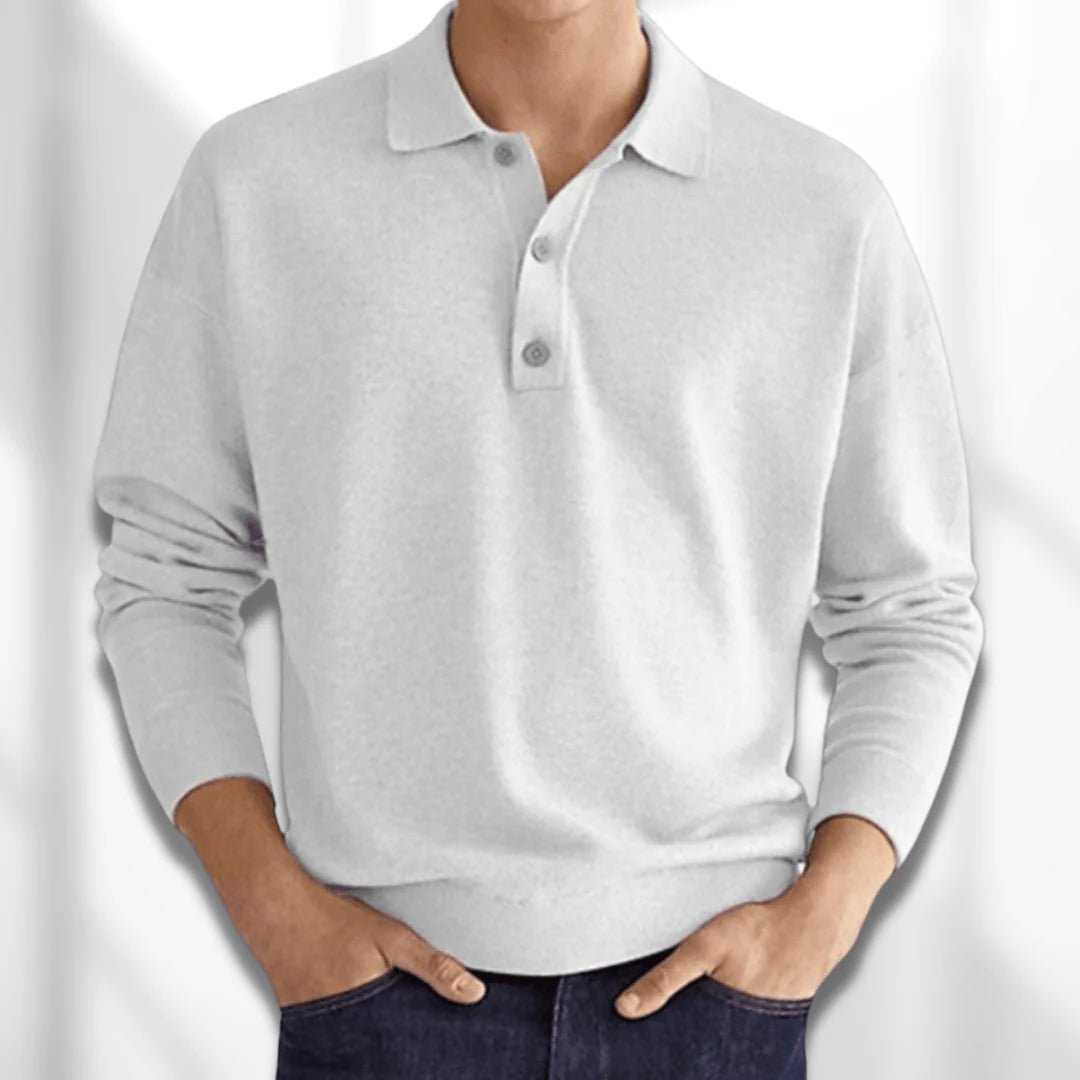 Long sleeve polo sweater