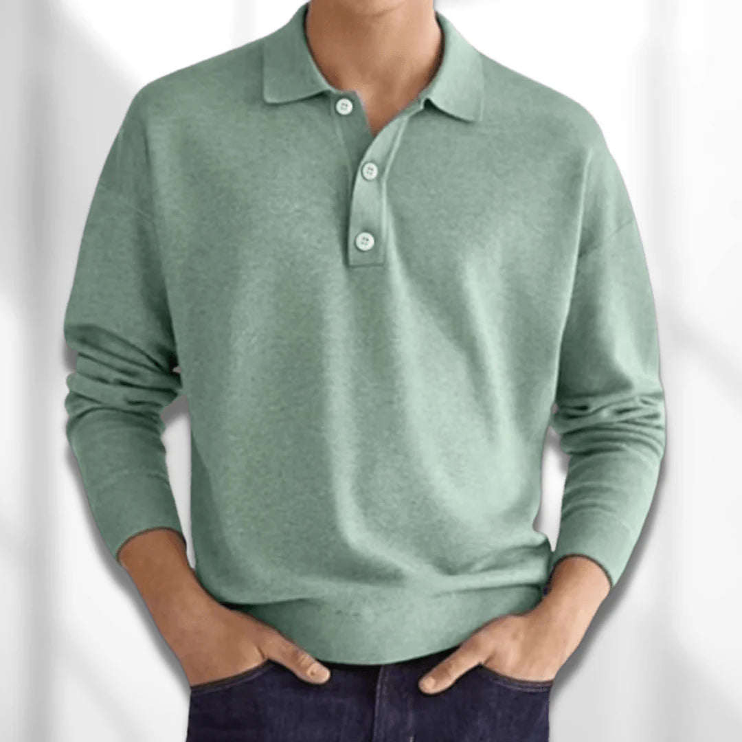 Long sleeve polo sweater