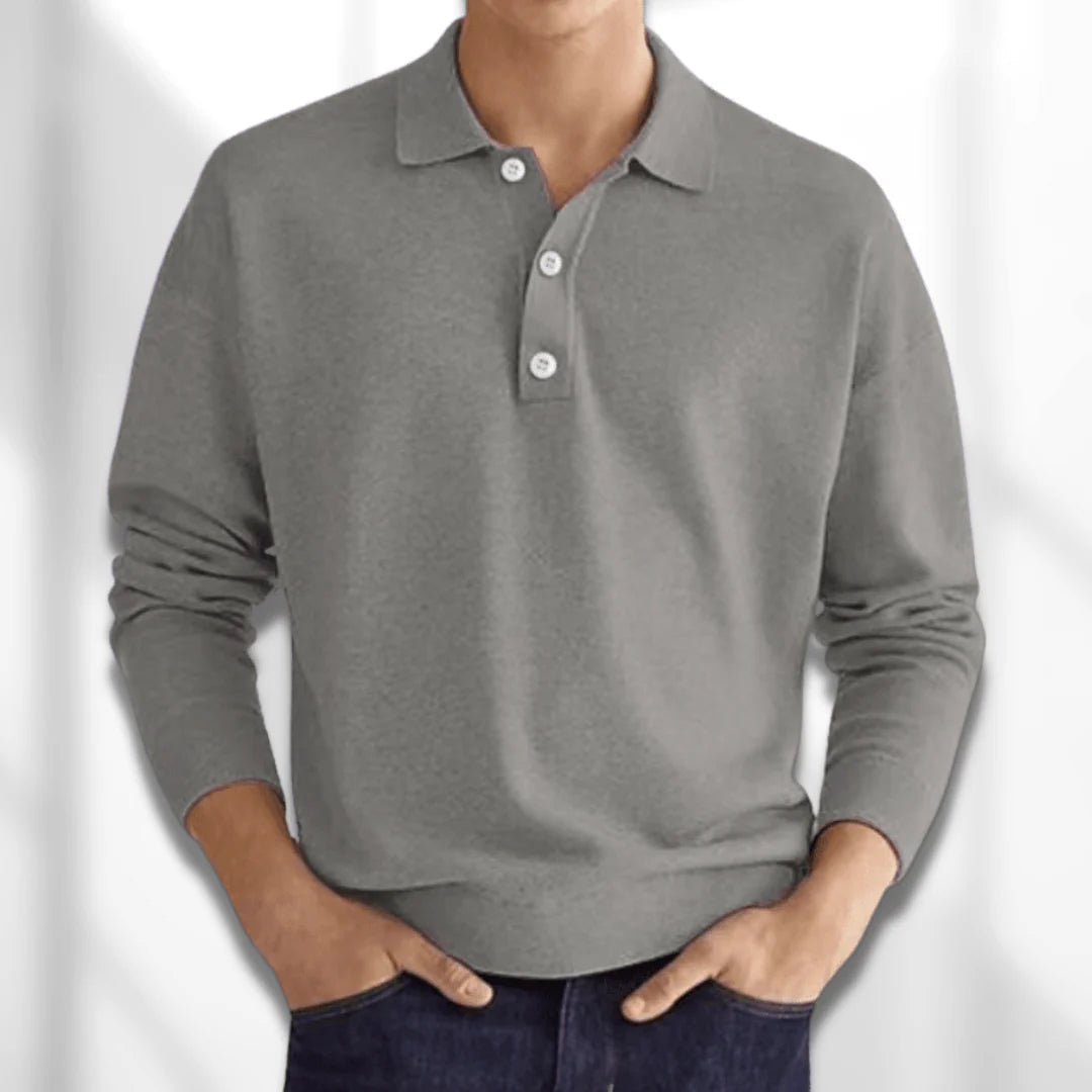 Long sleeve polo sweater