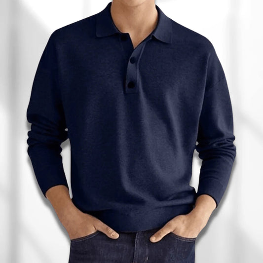 Long sleeve polo sweater