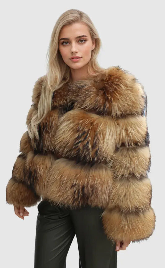 Dacy stylish faux fur coat – luxurious faux fur coat