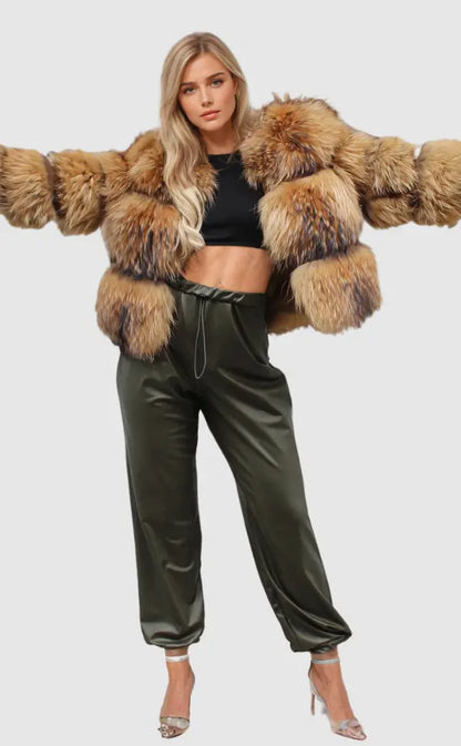Dacy stylish faux fur coat – luxurious faux fur coat