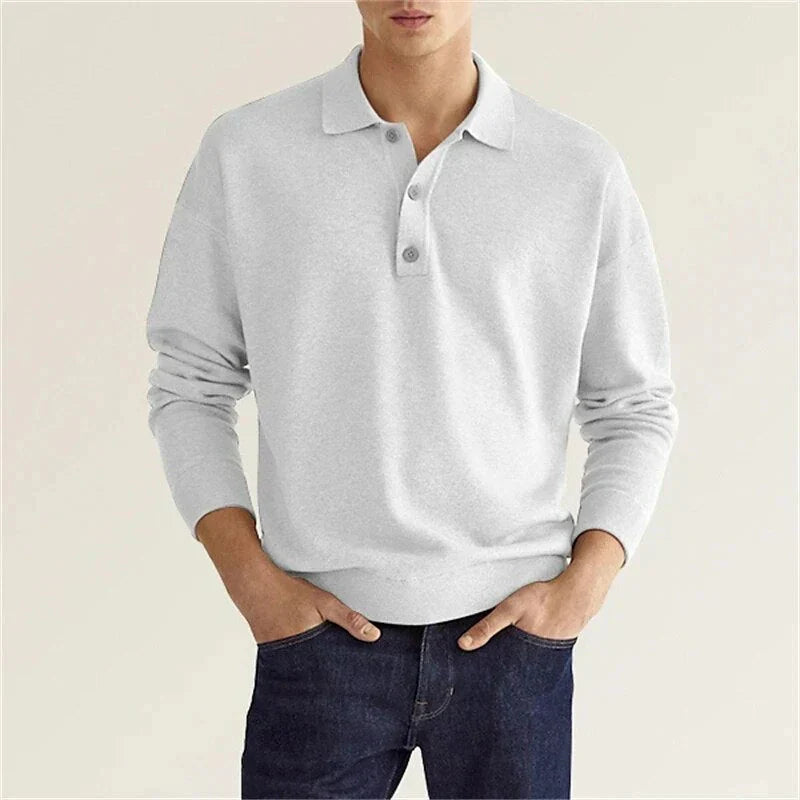 Elias long-sleeve polo shirt – men