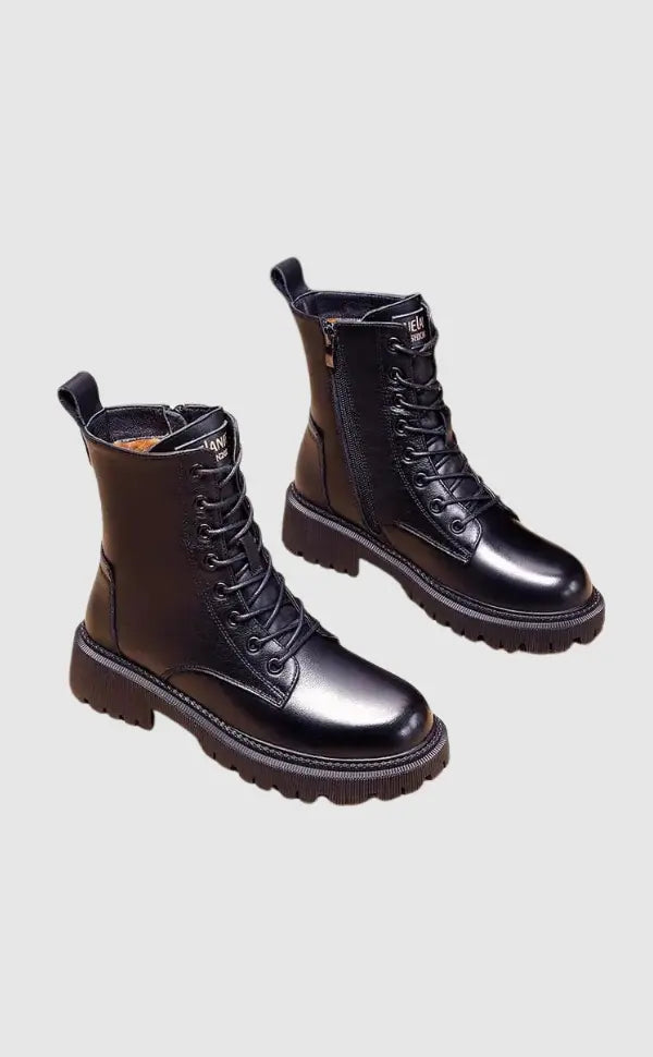 David lace-up leather boots – men