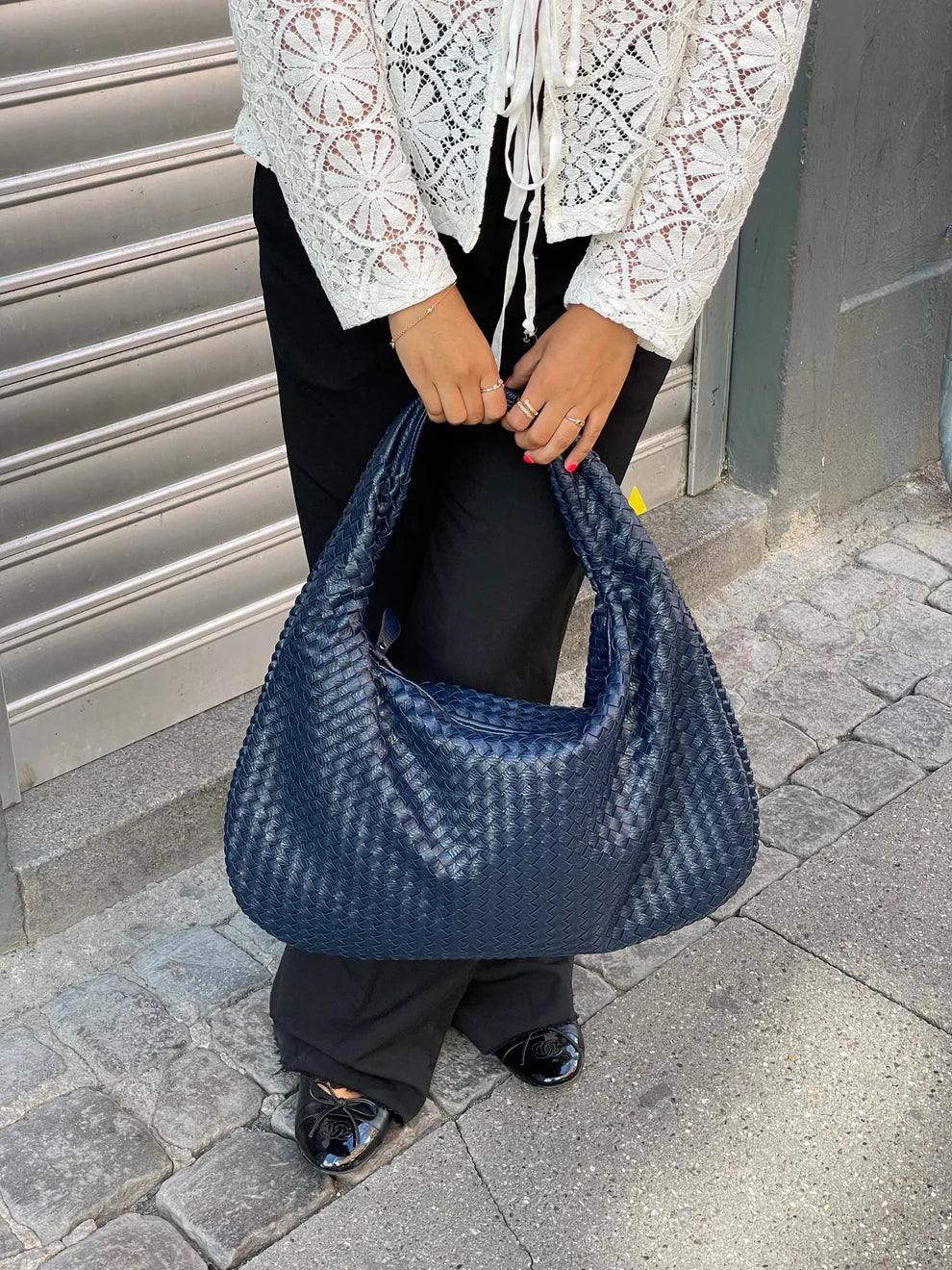 Luna woven handbag in a summery style