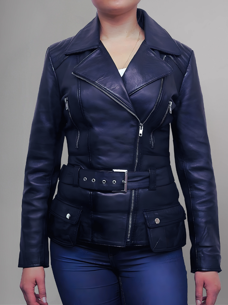 Elektra Classic Quilted Fashion Biker Casual Stylish Women Leather Jacket