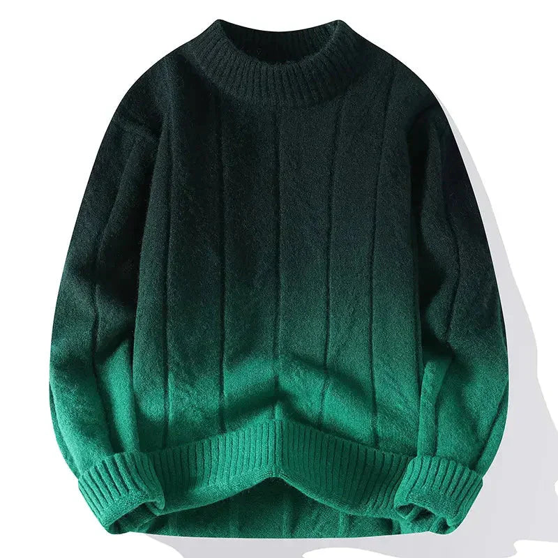 Bicolor knit sweater – men