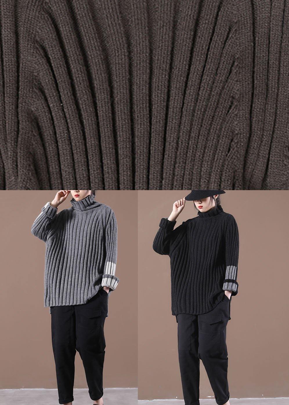 Fine Chocolate Long Sleeve Low High Fall Cozy Sweater