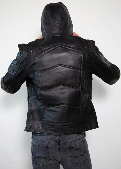 Forest Green Armor Leather Jacket