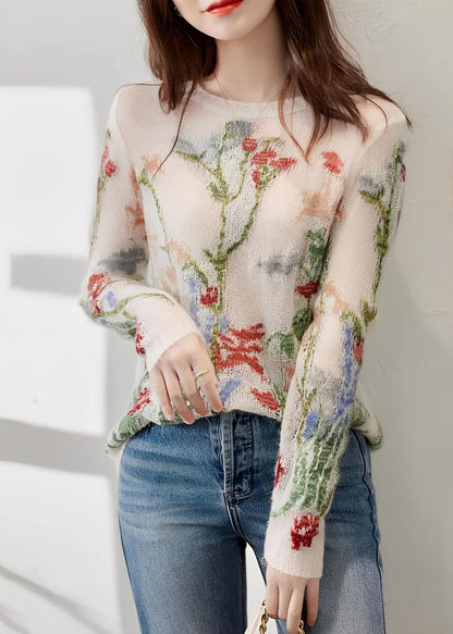 Gisselle floral knit sweater – women
