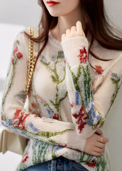 Gisselle floral knit sweater – women