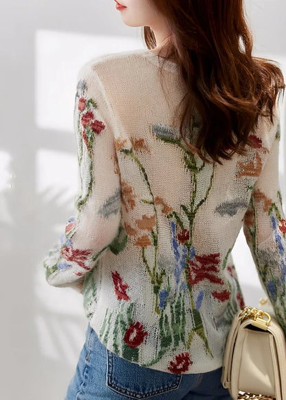 Gisselle floral knit sweater – women