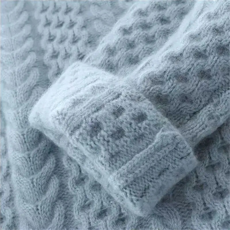 Textured knit warm sweater – women