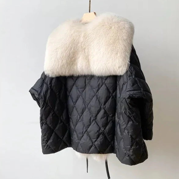 Jacket with fur collar