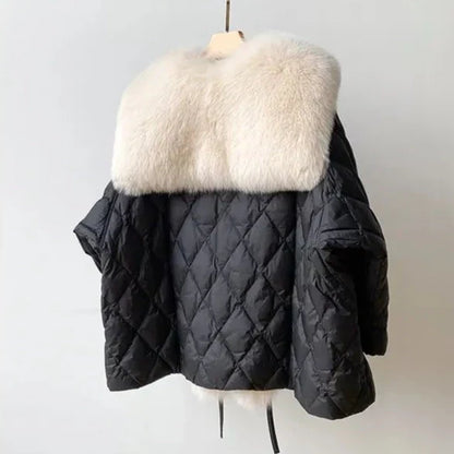 Jacket with fur collar