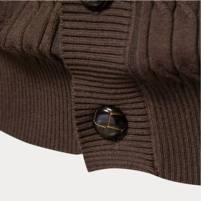 Men’s warm button-up knit cardigan – men