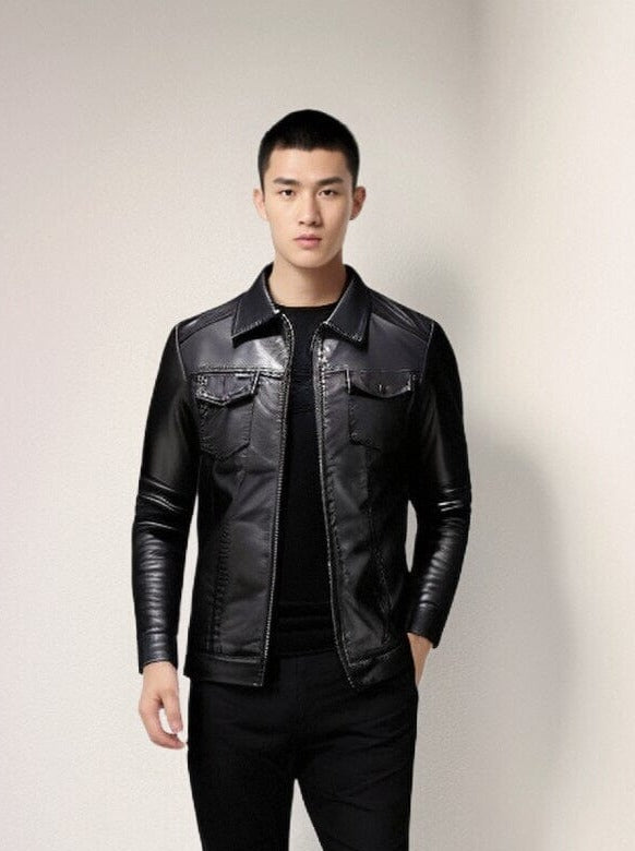 The Jett Faux Leather Biker Jacket