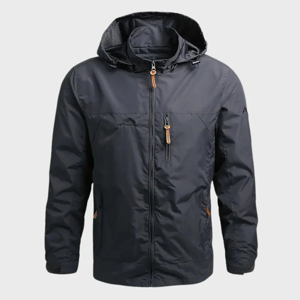 Men's hooded outdoor jacket for rain – waterproof & breathable