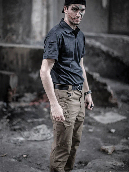 Tactical cargo pants with multiple pockets – men