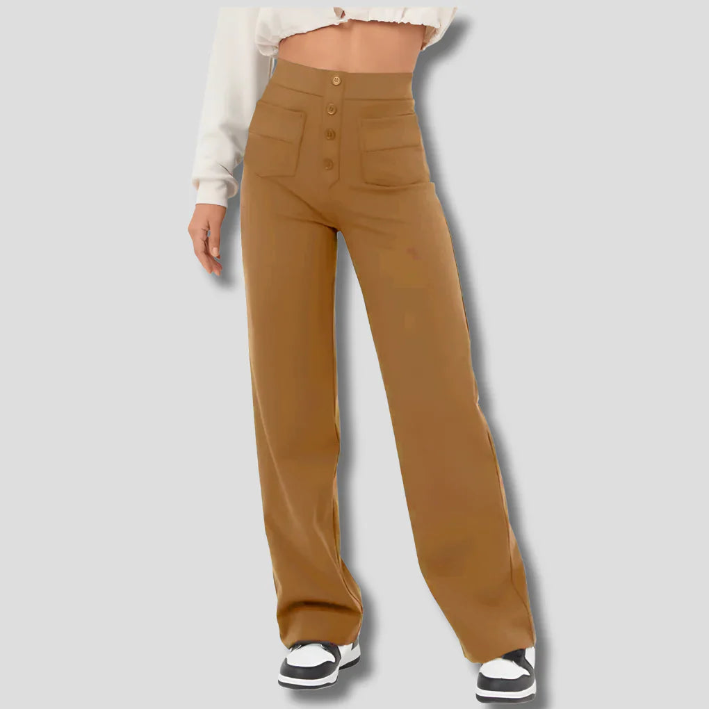 Women’s high-waisted straight-leg trousers – women