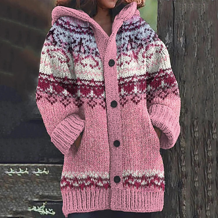 Patterned women's cardigan for cold days