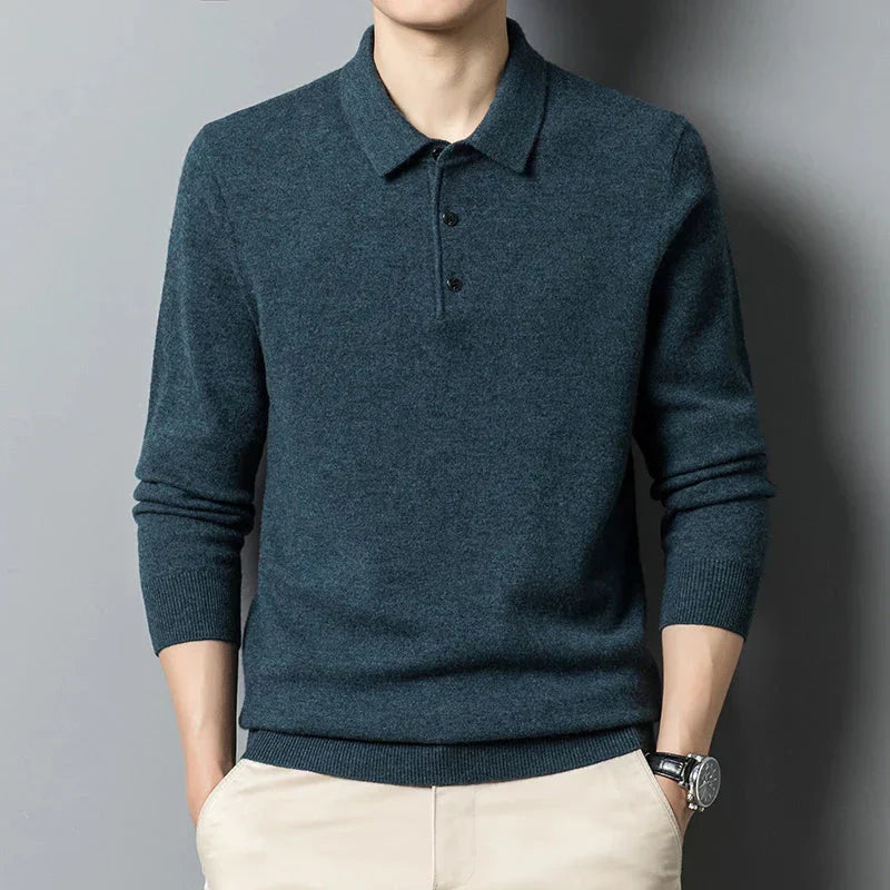Men’s knit polo sweater – men