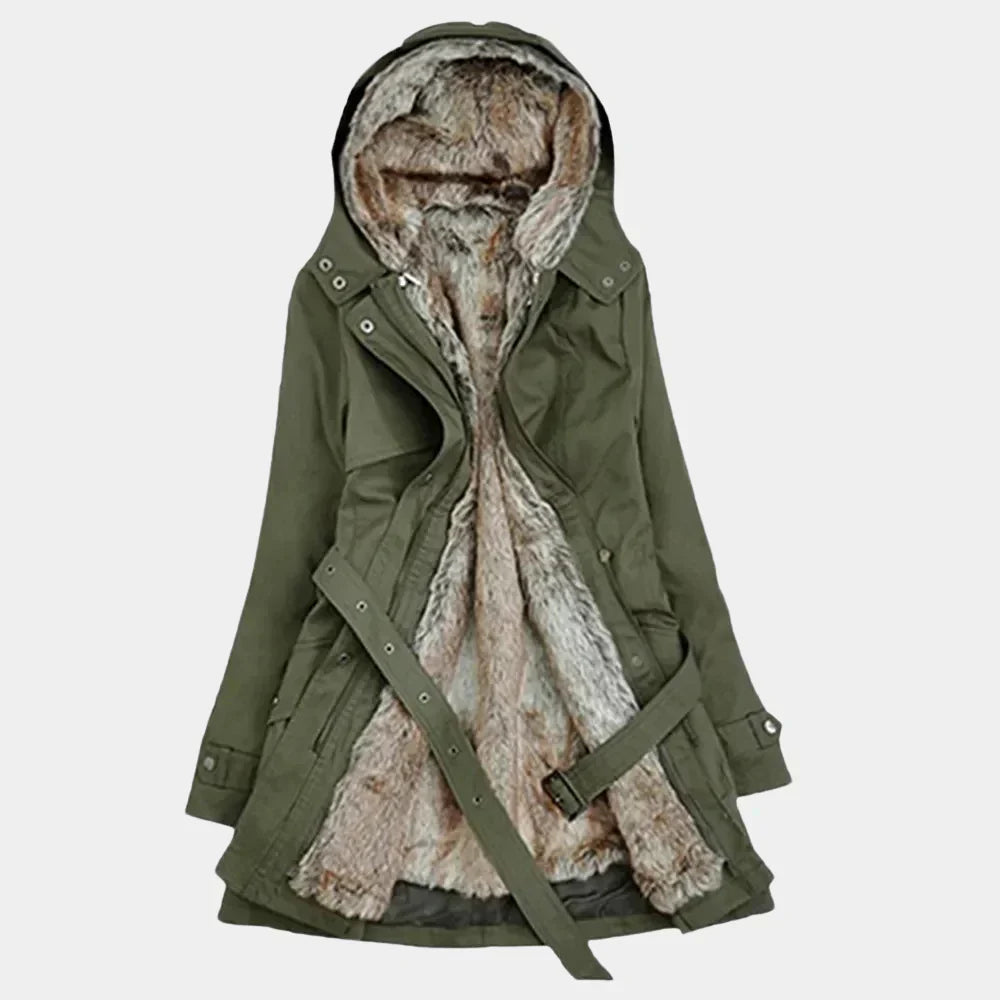 Isabella elegant women’s parka with faux-fur lining – women