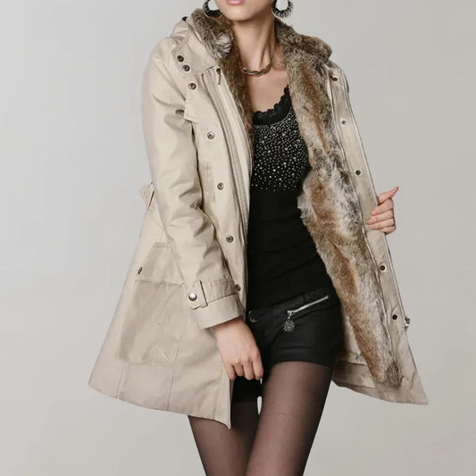 Isabella elegant women’s parka with faux-fur lining – women