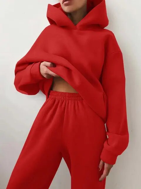 Hoodie and jogging pants set for women