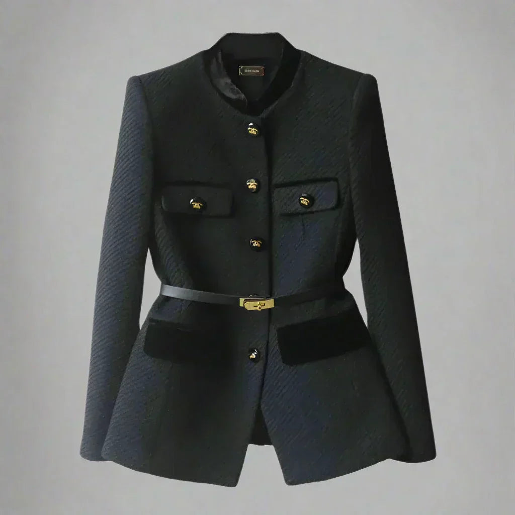 Tailored women's coats with belt and buttons