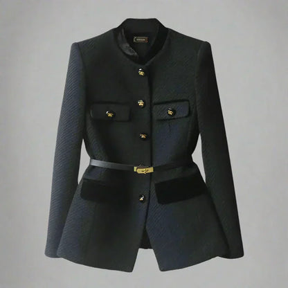 Tailored women's coats with belt and buttons