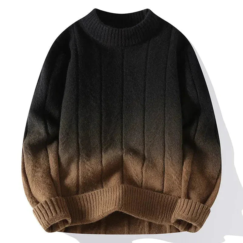 Bicolor knit sweater – men