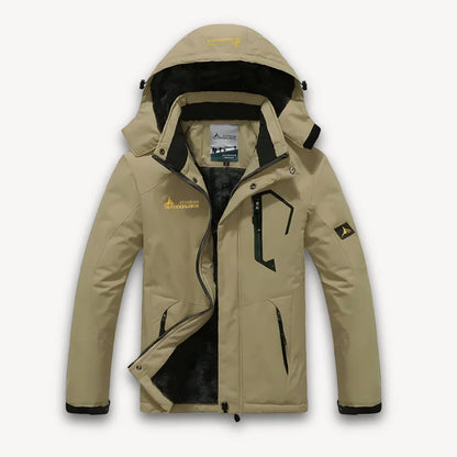 Men's winter jacket, waterproof, lined with fleece