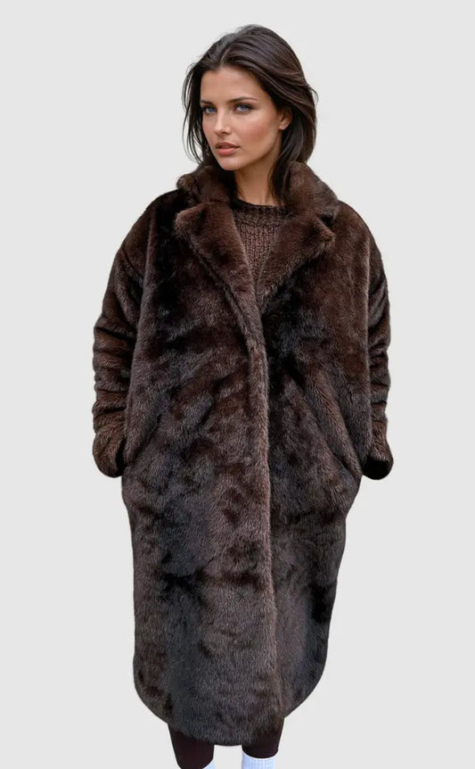 Lucy long faux fur coat – luxurious winter style