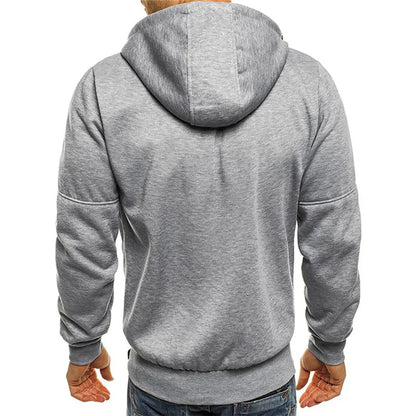 Erik – slim fit zip hoodie with ribbed cuffs and zippered pocket