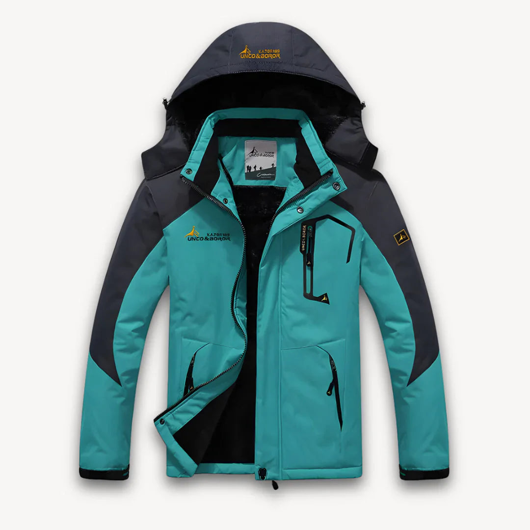 Men's winter jacket, waterproof, lined with fleece