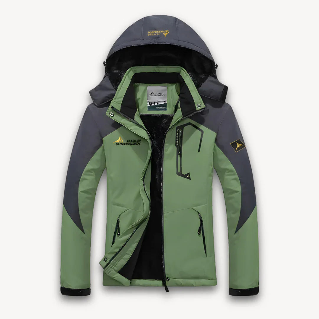 Men's winter jacket, waterproof, lined with fleece